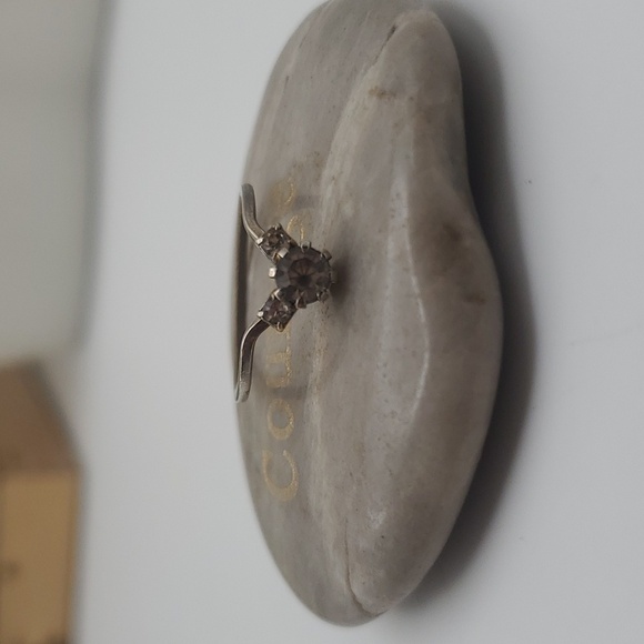 Antique sterling silver bridal ring size 5 R147 - Picture 2 of 5